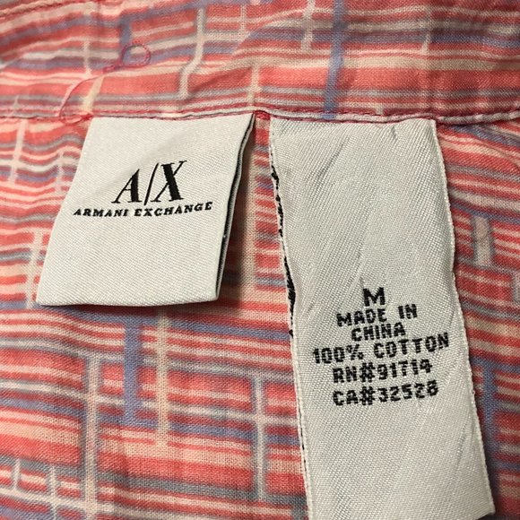 Armani Exchange medium pink button down shirt - Picture 7 of 8